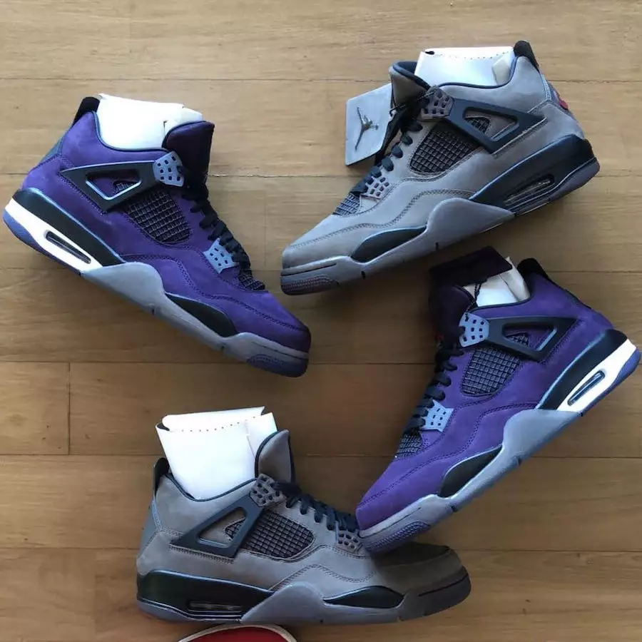 Air Jordan 4 Travis Scott Oliven Lilla PE