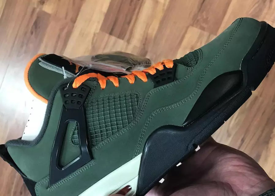 غير مهزوم x Air Jordan 4 عينة من الأسطح تشير إلى إمكانية الإطلاق