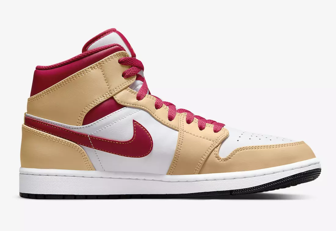 Air Jordan 1 Mid Beige Tan Red 554724-201 Дата на пускане