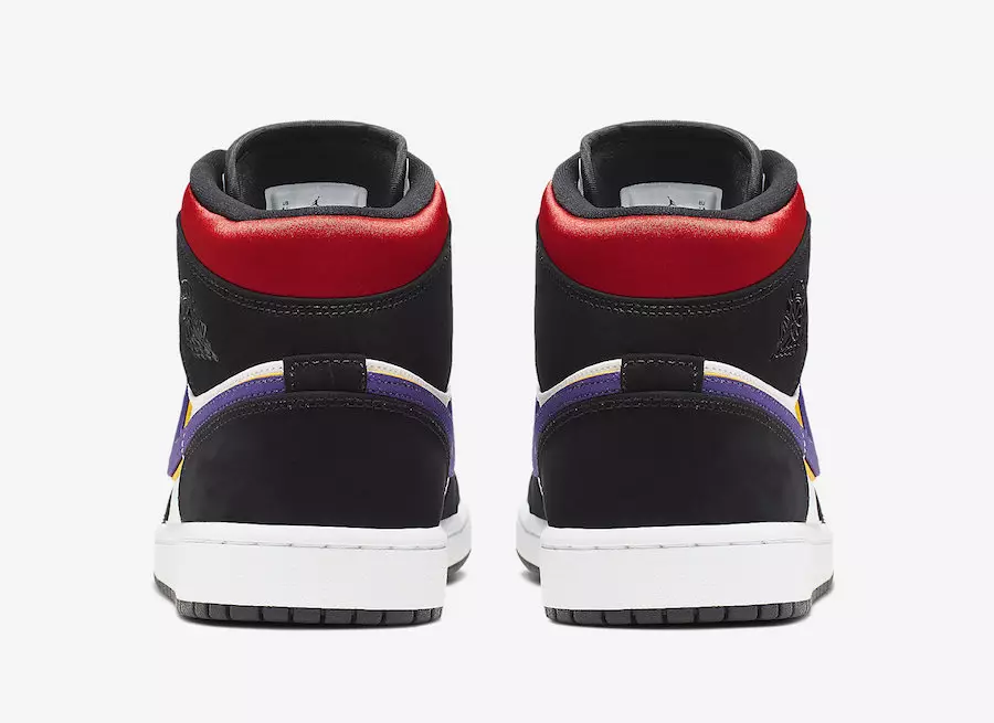 Air Jordan 1 Mid SE Field Purple White Gym أحمر 852542-005 تاريخ الإصدار