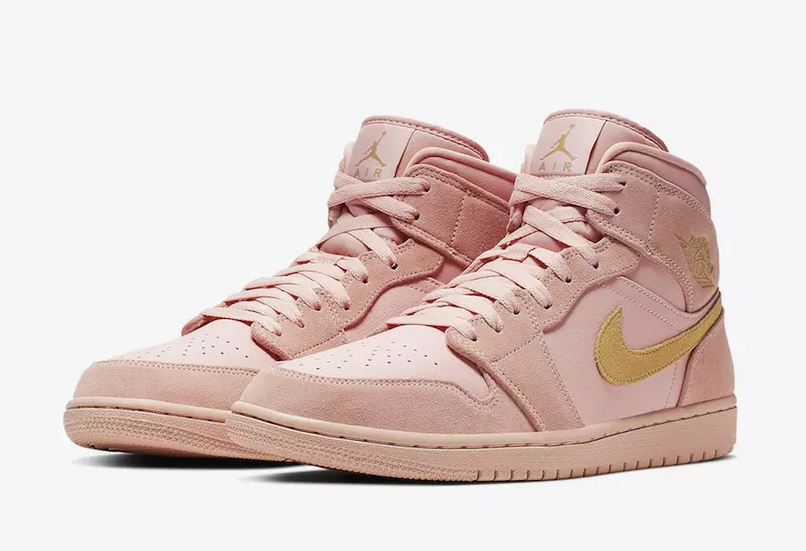 تاریخ انتشار Air Jordan 1 Mid Coral Gold 852542-600