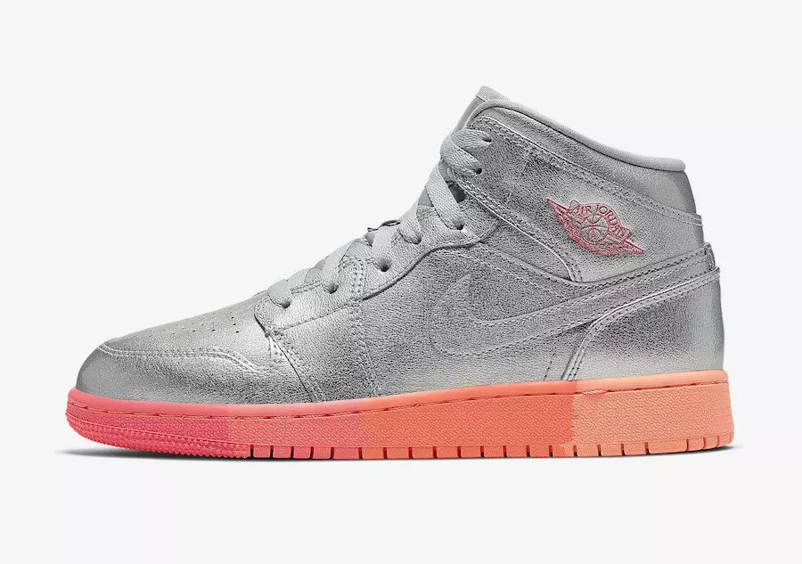 Air Jordan 1 Mid Metallic Silver Racer Pink Hot Punch 555112-006 Verëffentlechungsdatum