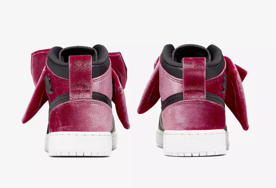 Air Jordan 1 Mid Bow Zwart Noble Rood CK5678-006 Releasedatum