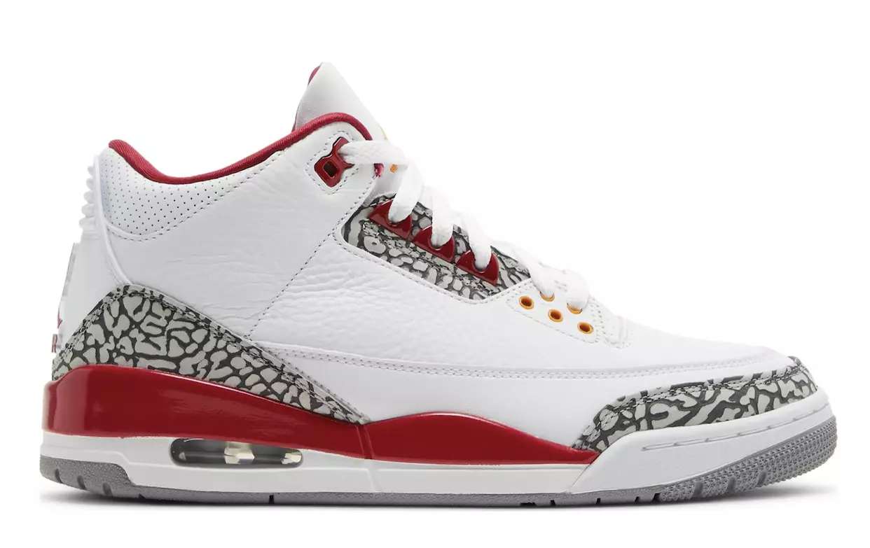 Air Jordan 3 Cardinal CT8532-126 Chiqarilish sanasi narxi