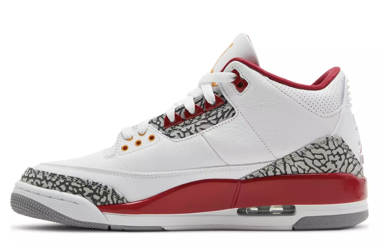 Air Jordan 3 קאַרדינאַל CT8532-126 מעלדונג טאָג פּרייסינג