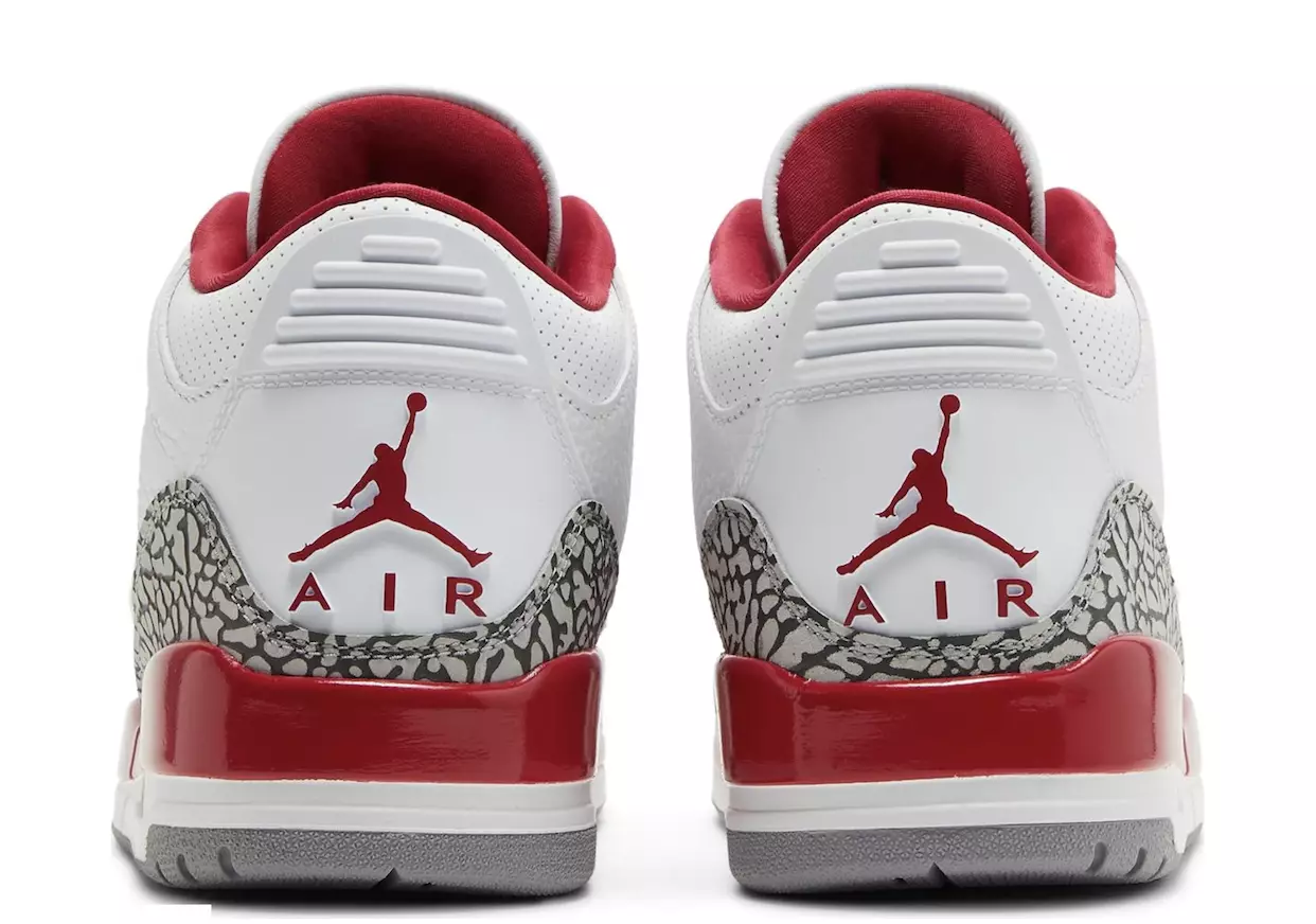 Preço da data de lançamento do Air Jordan 3 Cardinal CT8532-126