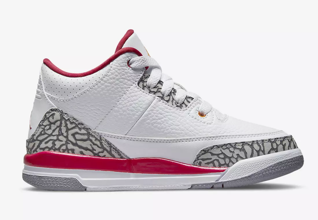 تاریخ انتشار Air Jordan 3 Cardinal Red Preschool 429487-126