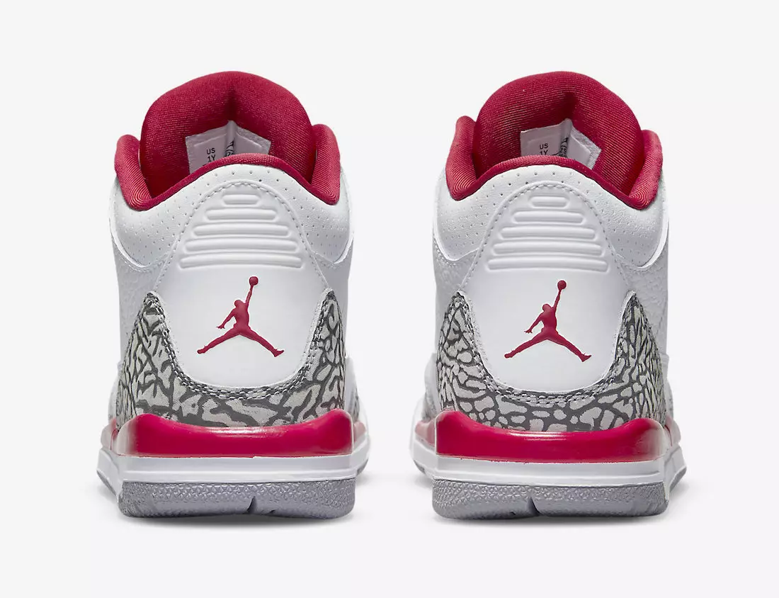 Air Jordan 3 Cardinal Red မူကြိုကျောင်း 429487-126 ထုတ်ဝေသည့်ရက်စွဲ