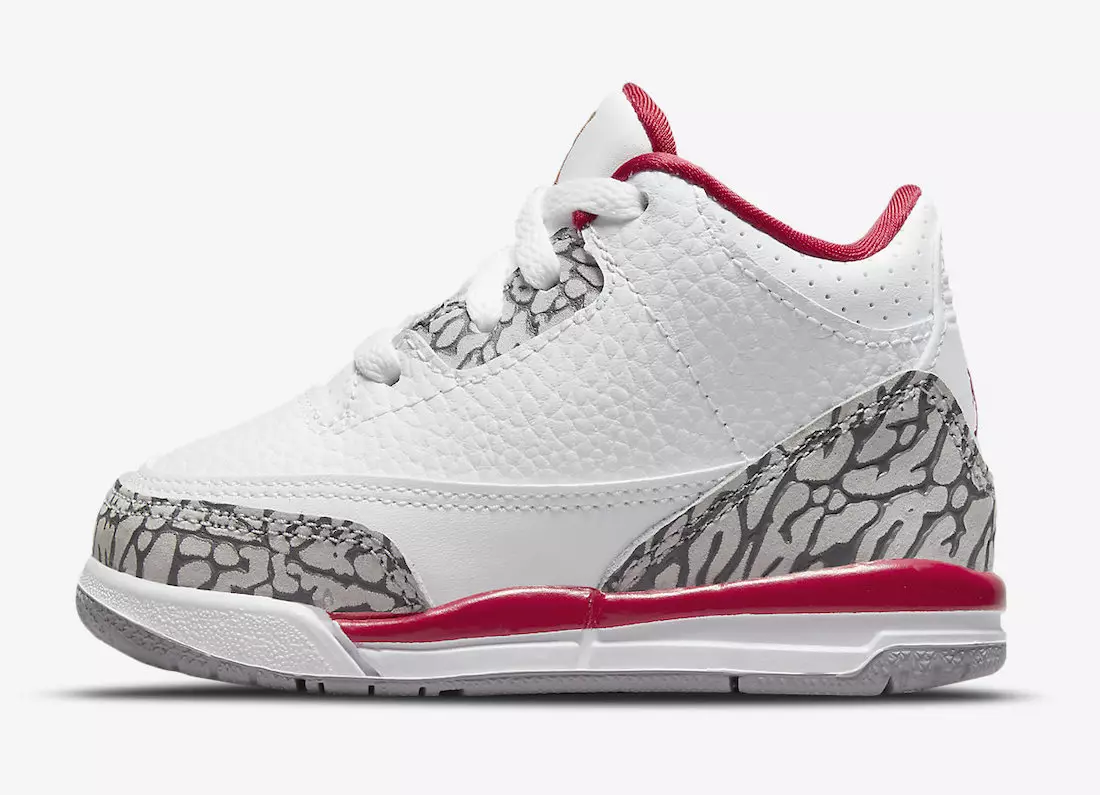 Air Jordan 3 Cardinal Red Toddler 832033-126 Fecha de lanzamiento