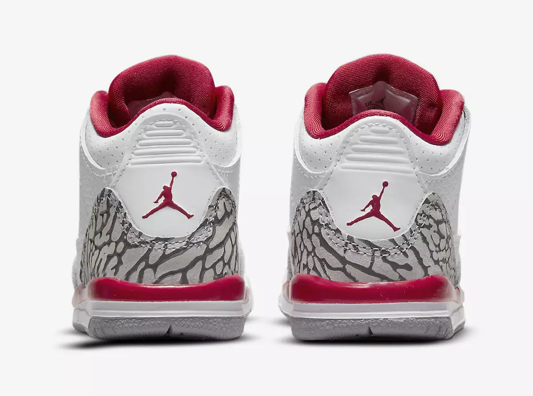 Air Jordan 3 Cardinal Red Toddler 832033-126 תאריך שחרור