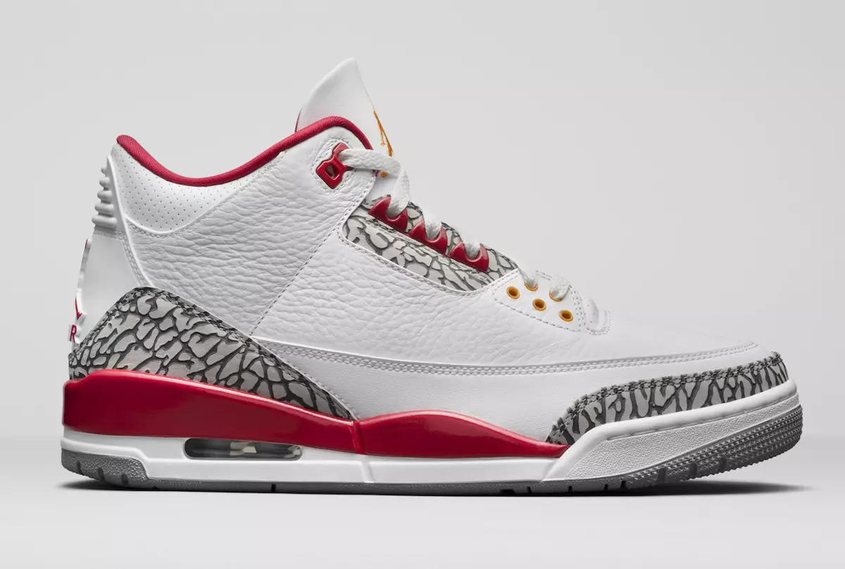 تاریخ انتشار Air Jordan 3 Cardinal Red CT8532-126