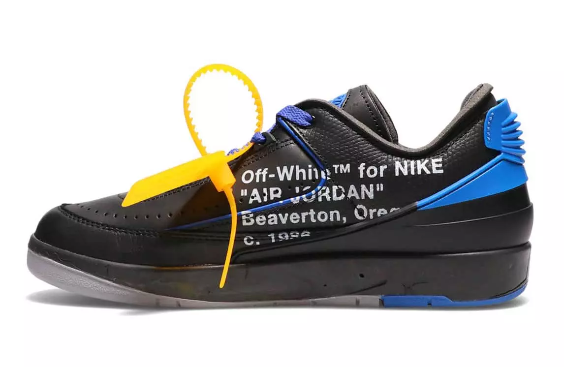 2021 Off-White Air Jordan 2 Low Black Varsity Royal DJ4375-004 תאריך יציאה