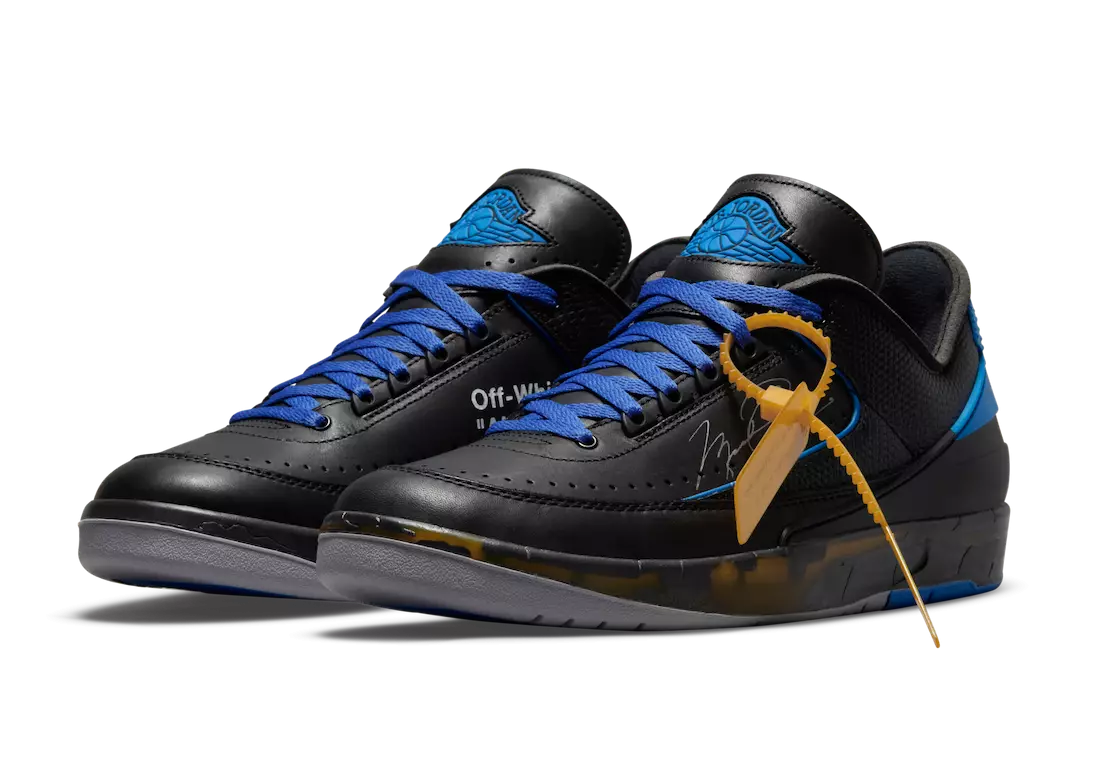 Off-White Air Jordan 2 Low Black Varsity Royal DJ4375-004 Release Datum