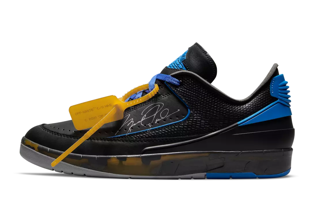 Off-White Air Jordan 2 Low Black Varsity Royal DJ4375-004 تاريخ الإصدار