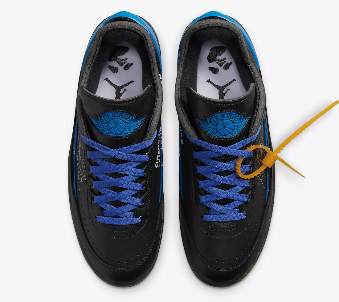 2021 Off-White Air Jordan 2 Low Black Varsity Royal DJ4375-004 Datum izlaska Cijena