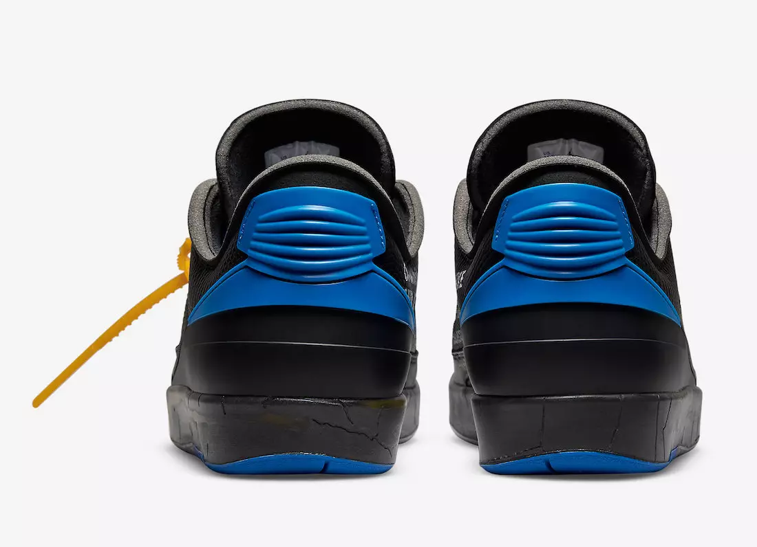 2021 Off-White Air Jordan 2 Low Black Varsity Royal DJ4375-004 გამოშვების თარიღი ფასი