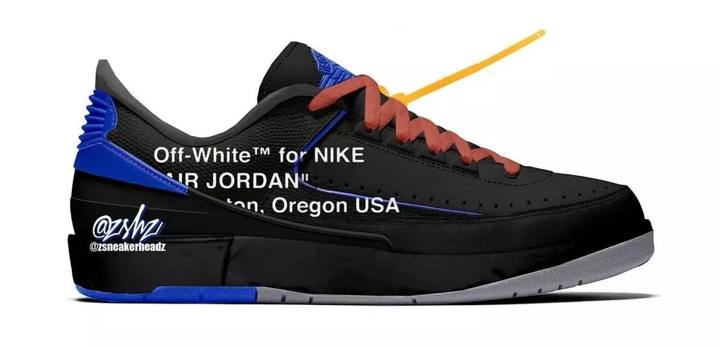 אַוועק-ווייַס רענטגענ Air Jordan 2 נידעריק שווארצע מעלדונג טאָג