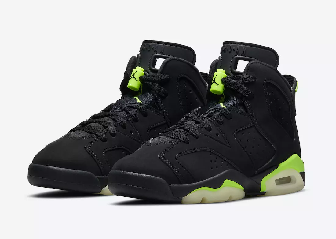 Детские кроссовки Air Jordan 6 Electric Green 384665-003