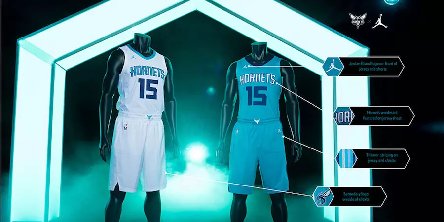 Jordan Charlotte Hornets Geansaithe Éide