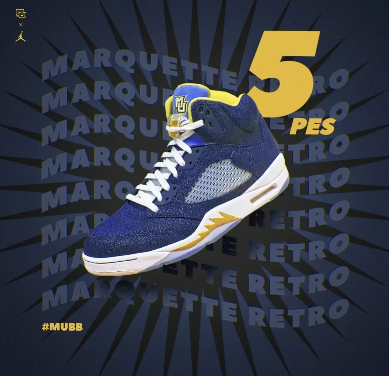 Air Jordan 5 Marquette 2021 PE