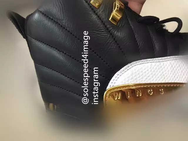 Air Jordan 12 Wings Negro Oro Blanco