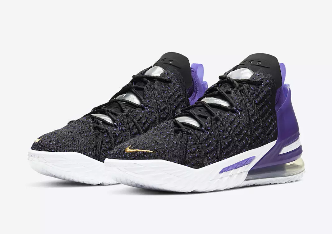 Nike LeBron 18 Lakers Court Purple CQ9283-004 Чыгарылган күнү