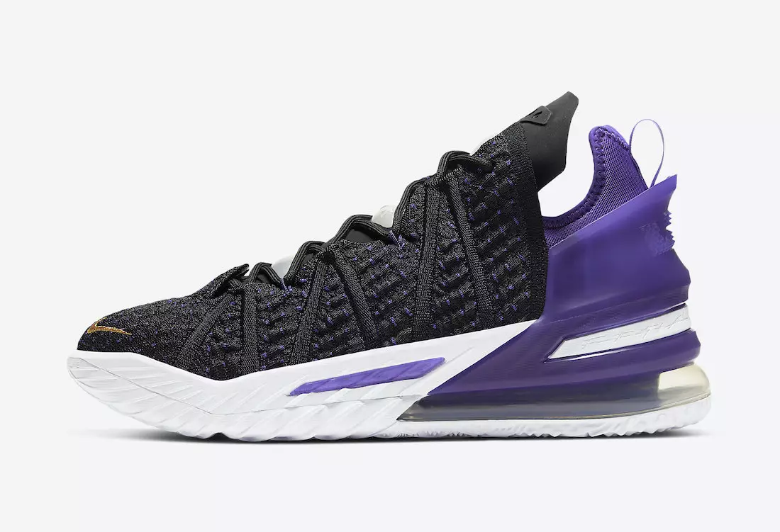 Nike LeBron 18 Lakers Court Purple CQ9283-004 გამოსვლის თარიღი