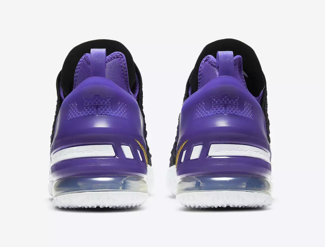 Nike LeBron 18 Lakers Court Purple CQ9283-004 väljalaskekuupäev