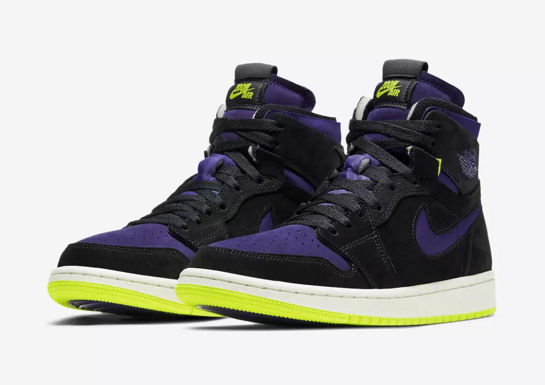 Air Jordan 1 High Zoom Black Court Purple Lemon Venom CT0979-001 Utgivelsesdato