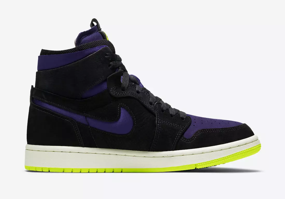 Air Jordan 1 High Zoom Black Court Purple Lemon Venom CT0979-001 تاريخ الإصدار