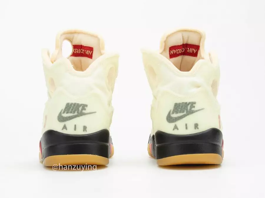 Off-White Air Jordan 5 Sail Fire Red DH8565-100 Harga Tanggal Rilis