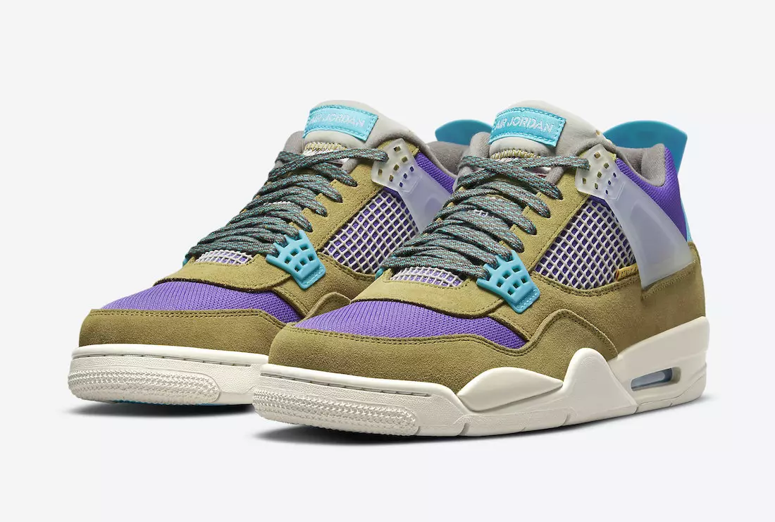 יוניאַן רענטגענ Air Jordan 4 Desert Moss DJ5718-300 מעלדונג טאָג