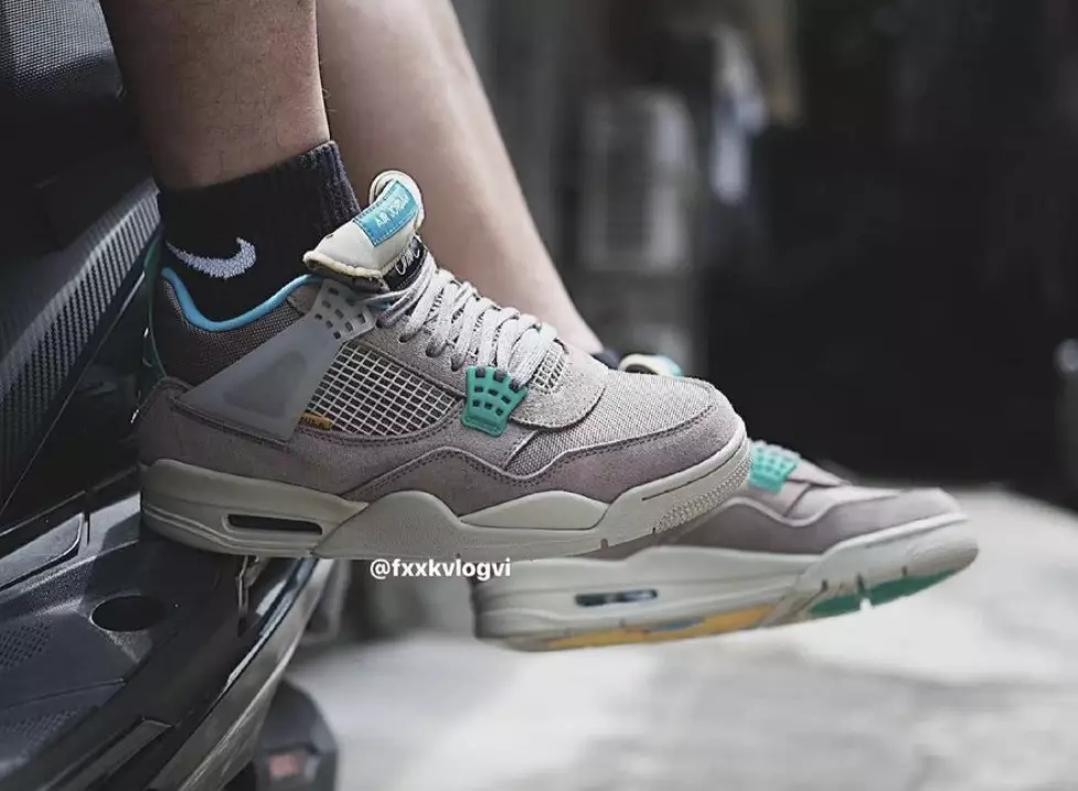 Union x Air Jordan 4 Taupe Haze DJ5718-242 Data de lançamento nos pés