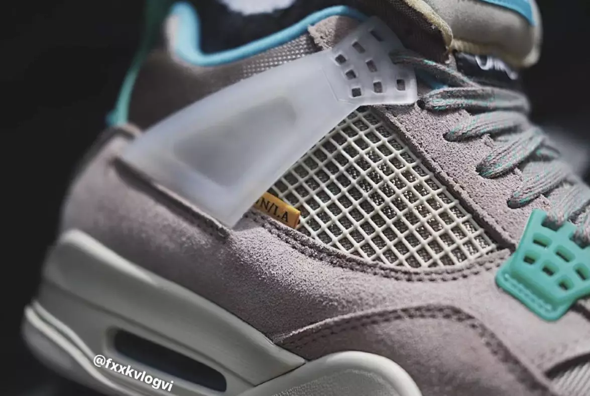 Union x Air Jordan 4 Taupe Haze DJ5718-242 Utgivelsesdato på føttene