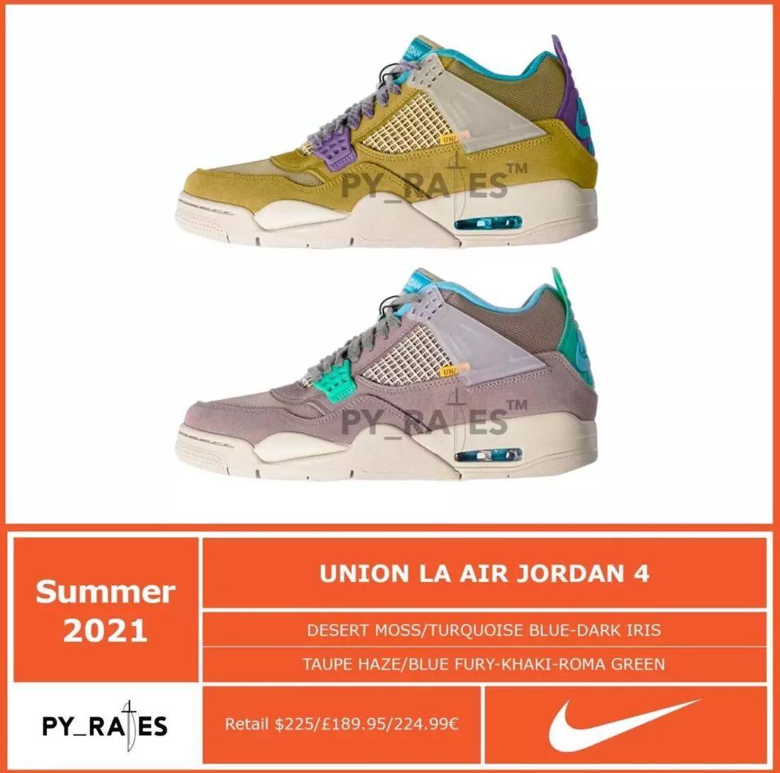 Harga Tarikh Tayangan Ulang Tahun Ke-30 Union Air Jordan 4 2021