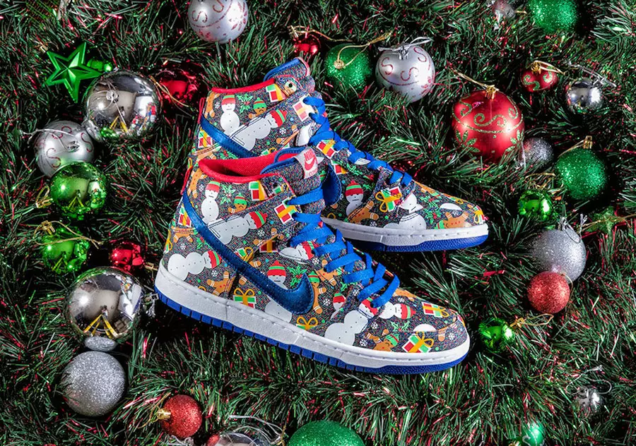 Suéter Feio de Natal Nike SB Dunk High Concepts Data de lançamento