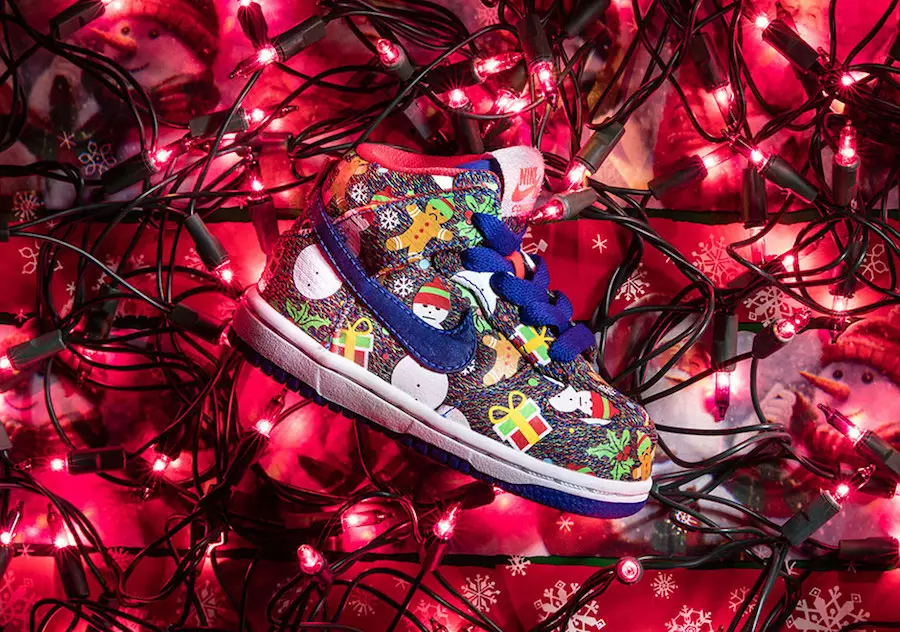 Útgáfudagur Nike SB Dunk High Concepts Christmas Ugly peysa