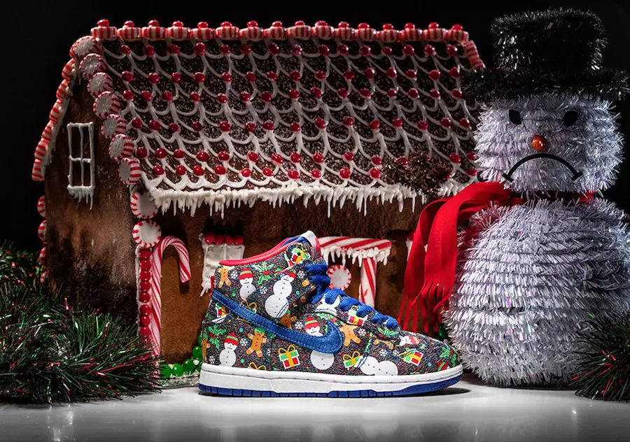 Nike SB Dunk High Concepts Tarikh Keluaran Sweater Hodoh Krismas