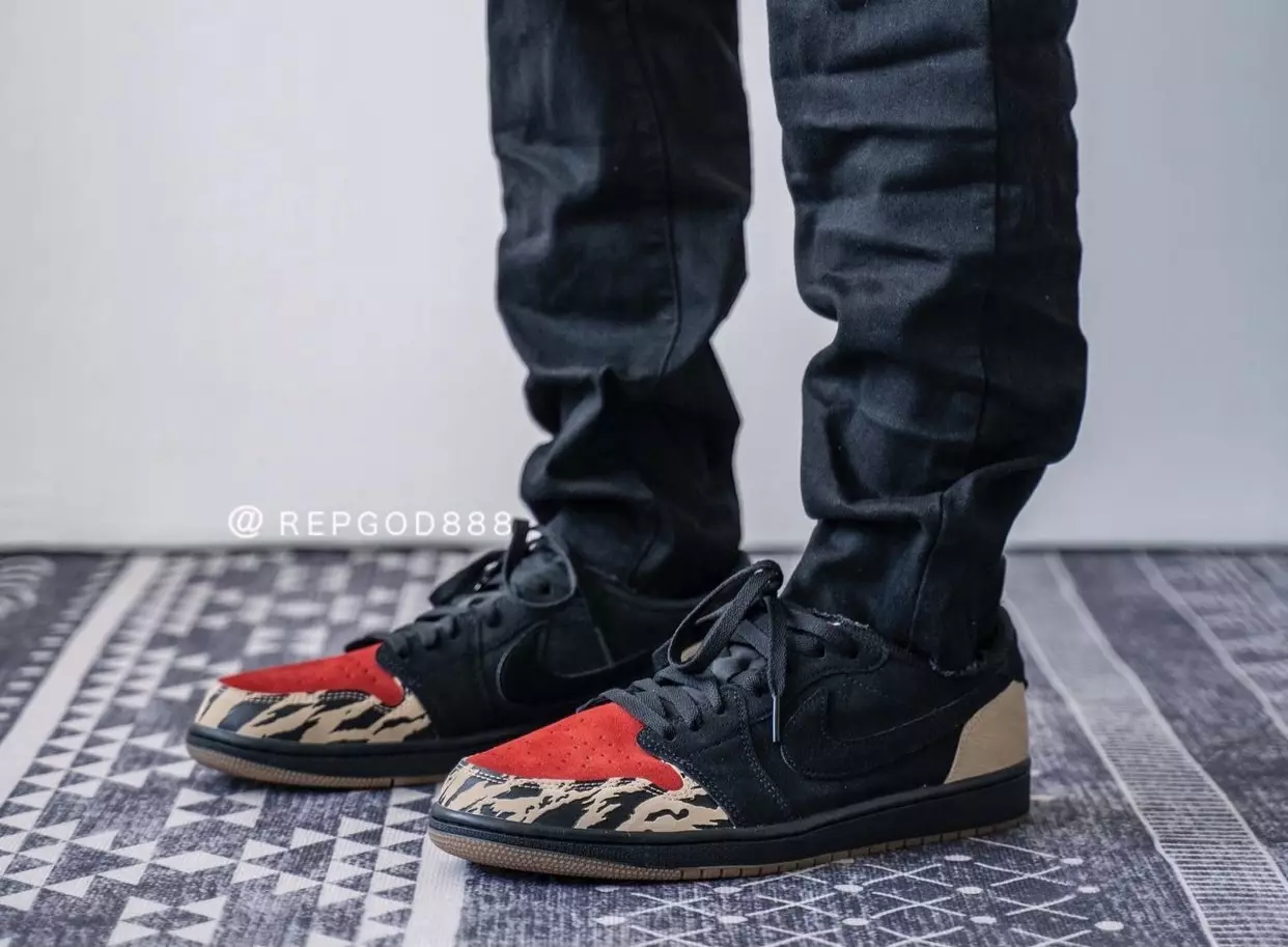 SoleFly Air Jordan 1 Low Carnivore DN3400-001 Tanggal Rilis On-Foot