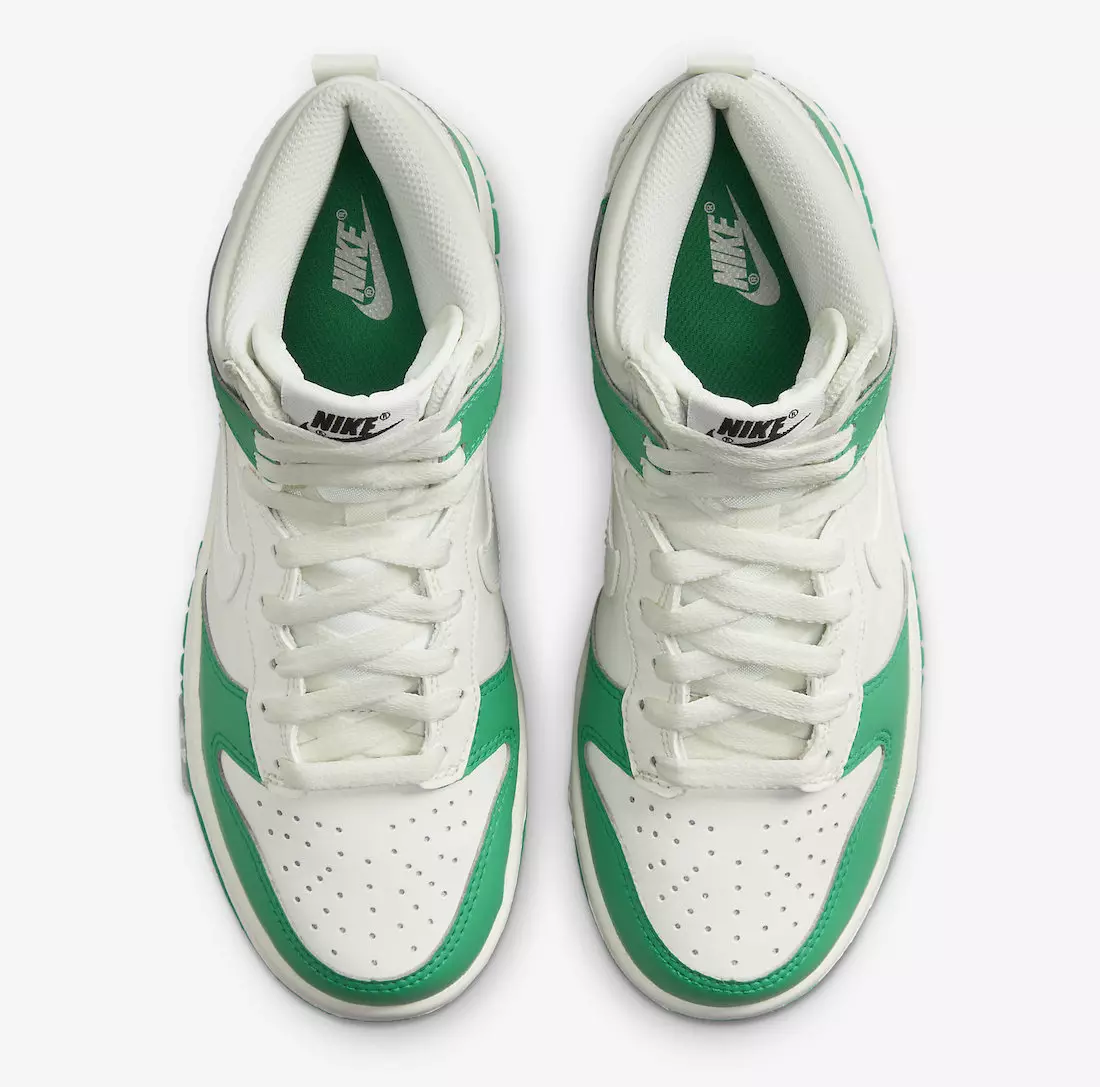 Tarehe ya Kutolewa ya Nike Dunk High White Green DB2179-002