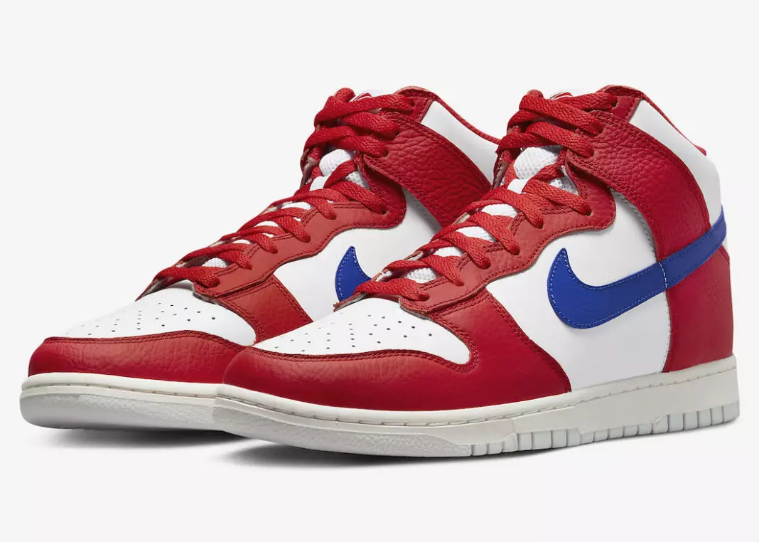 Nike Dunk High SUA Roșu Alb Albastru DX2661-100 Data lansării