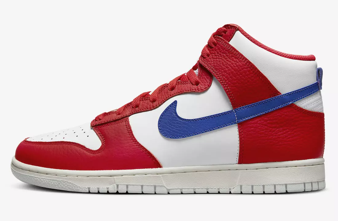 Nike Dunk High USA Dearg Bán Gorm DX2661-100 Dáta Eisiúna