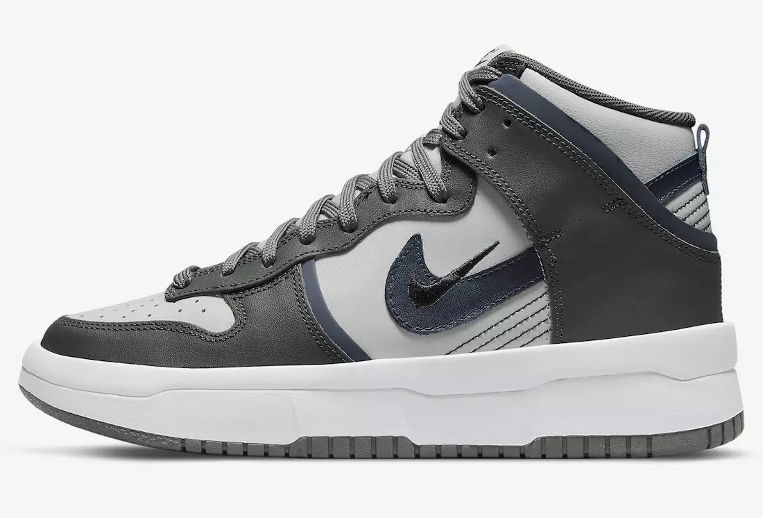 Nike Dunk High Up Iron Gray Black Gray Fog Midnight Navy DH3718-002 تاريخ الإصدار