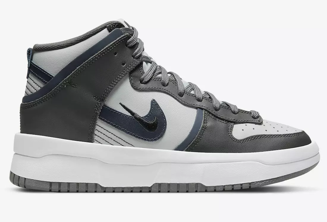 Nike Dunk High Up Iron Grey Black Grey Fog Midnight Navy DH3718-002 Tarikh Tayangan