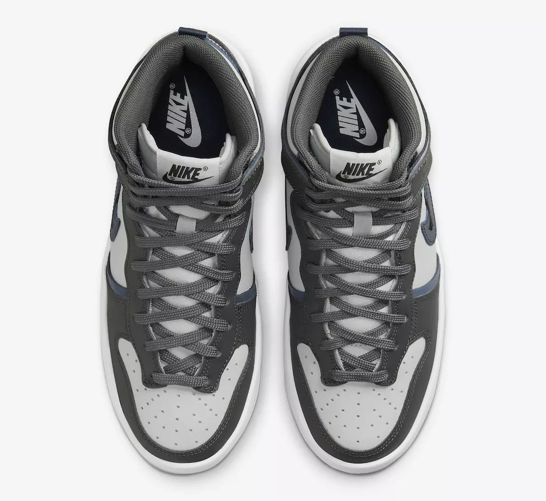 Nike Dunk High Up Iron Grey Svart Grå Dimma Midnight Navy DH3718-002 Utgivningsdatum