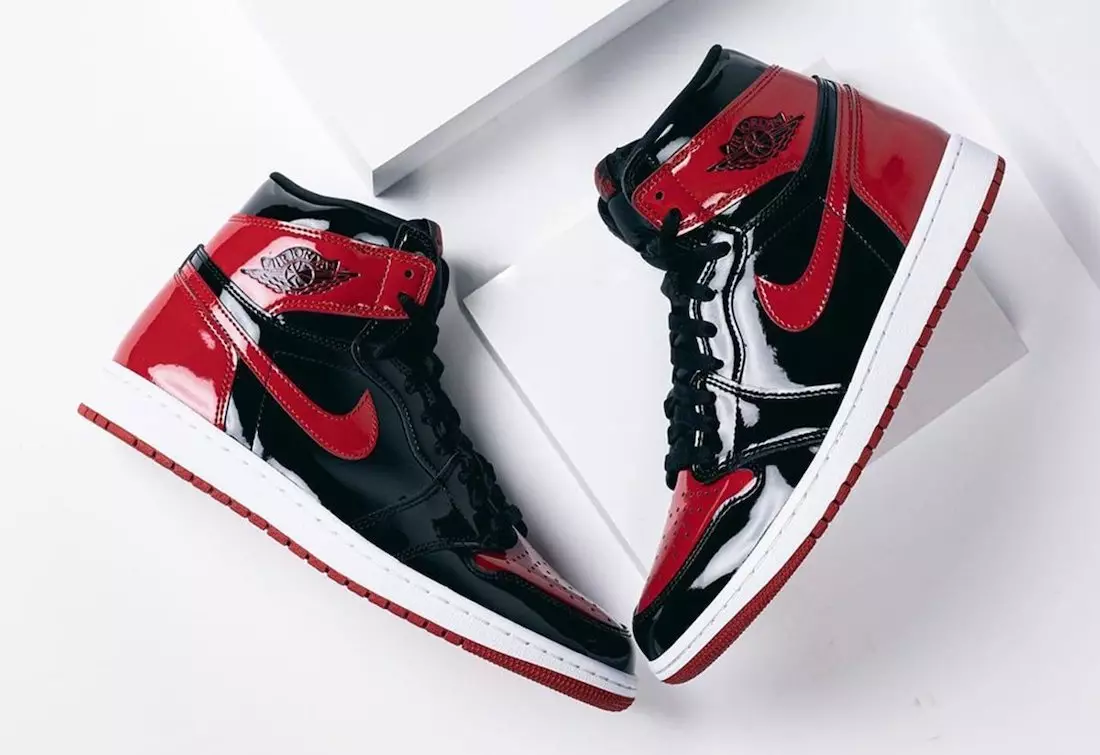 Air Jordan 1 High OG Bred Patent 555088-063 تاریخ انتشار