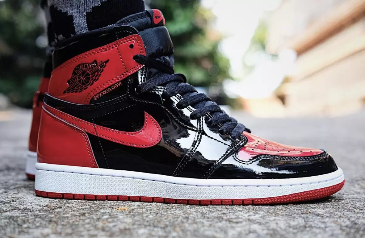 Air Jordan 1 Патент Bred 555088-063 Санаи озод