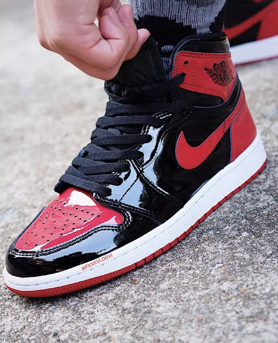 Air Jordan 1 արտոնագիր Bred 555088-063 Թողարկման ամսաթիվ