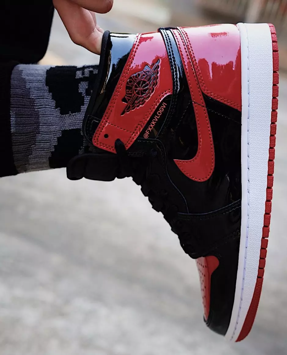 Air Jordan 1 արտոնագիր Bred 555088-063 Թողարկման ամսաթիվ