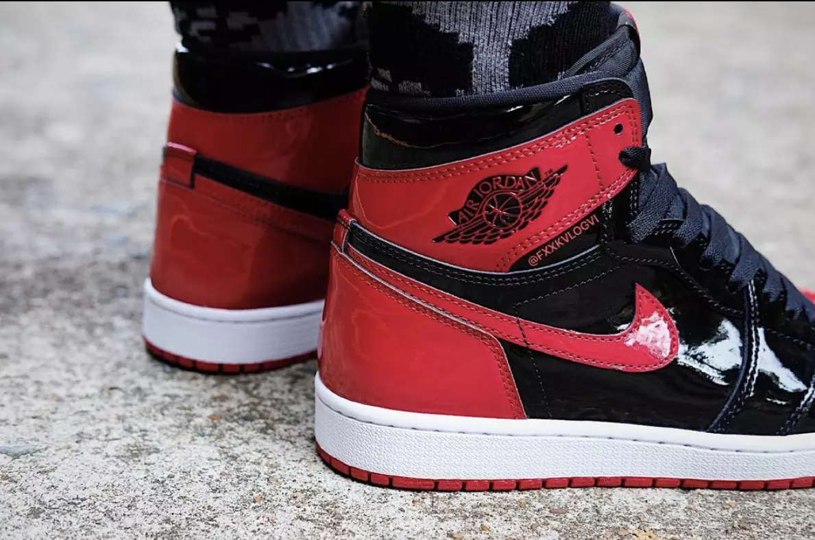 Air Jordan 1 פּאַטענט ברעד 555088-063 מעלדונג טאָג